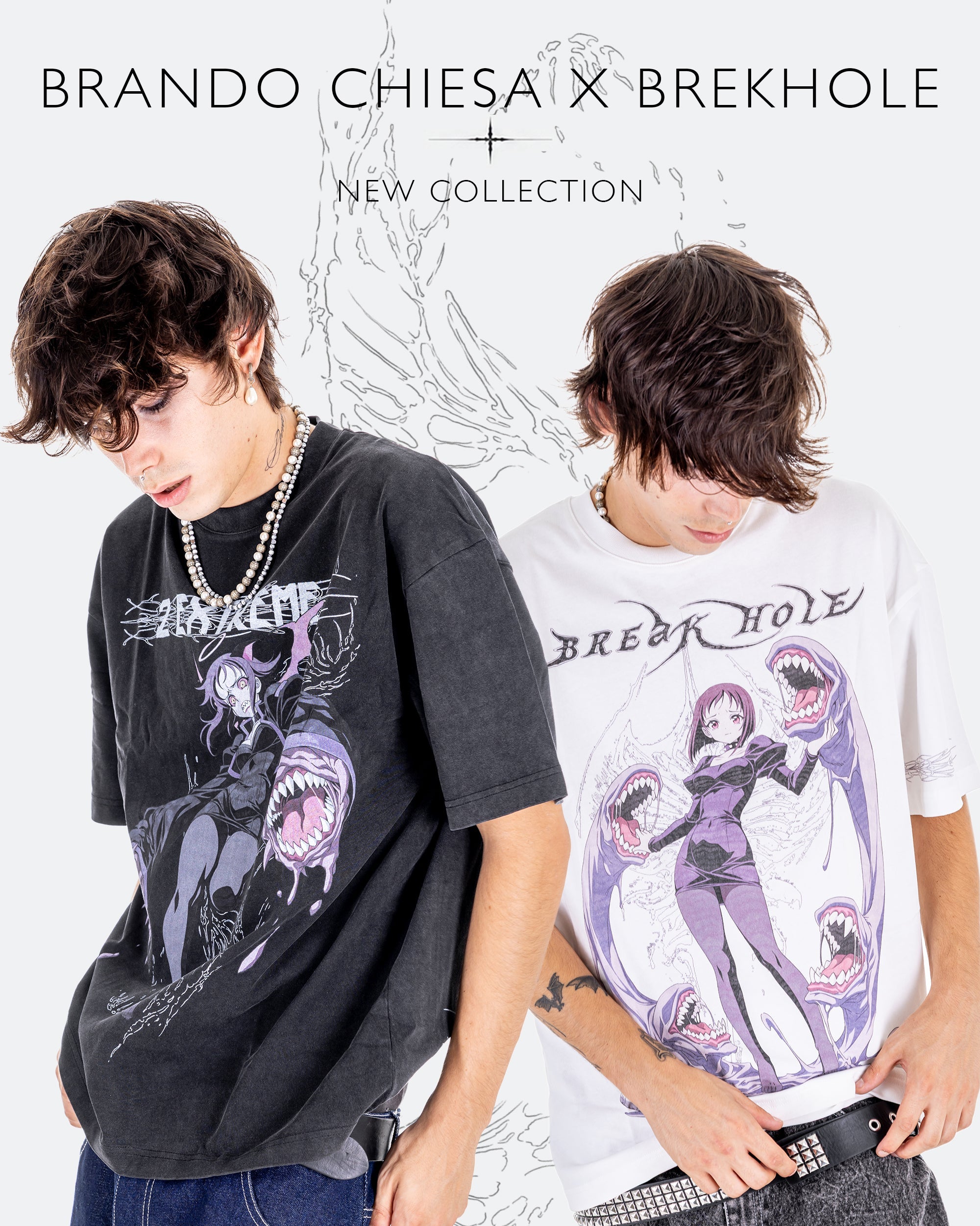 Brando Chiesa BREAK HOLE Tシャツ Brando Chiesa X Breakhole – BreakHole
