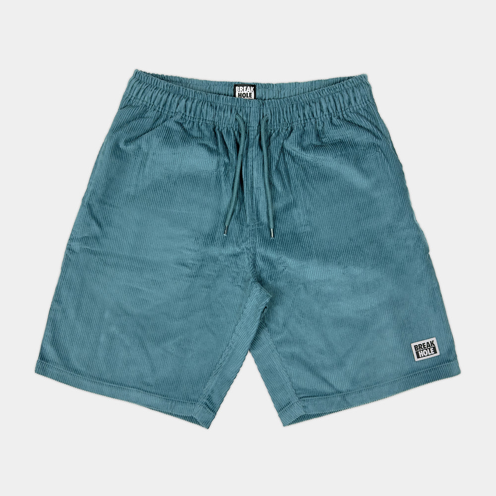 Aqua green ribbed shorts