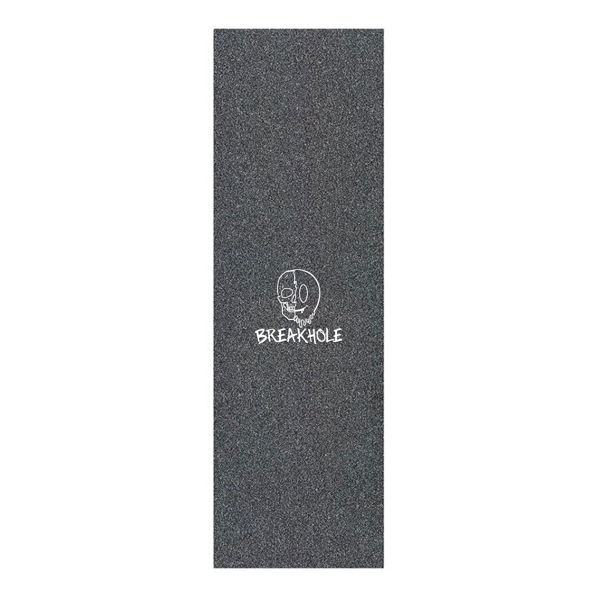 Skateboard grip tape featuring a skull design