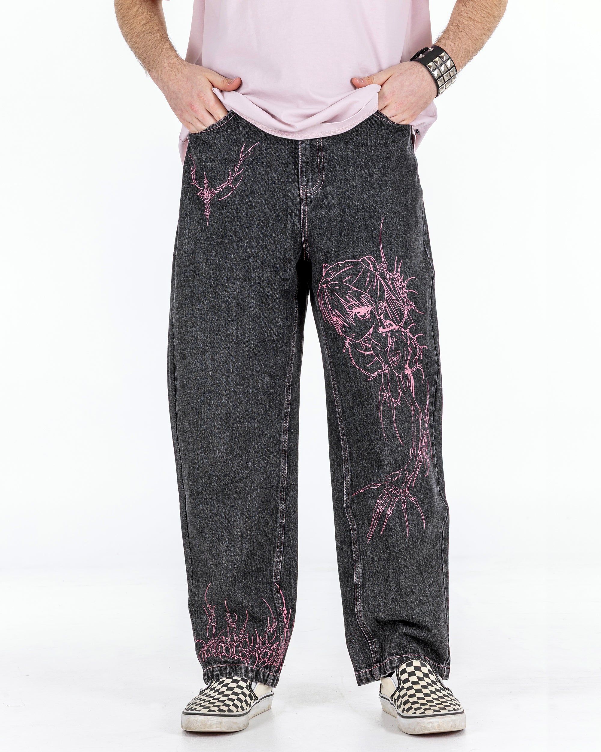 Baggy Black Jeans W/P