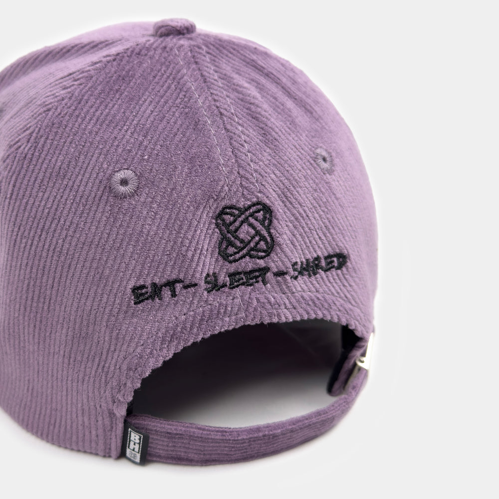 cappellino corda velluto viola - Purple cord velvet caps retro