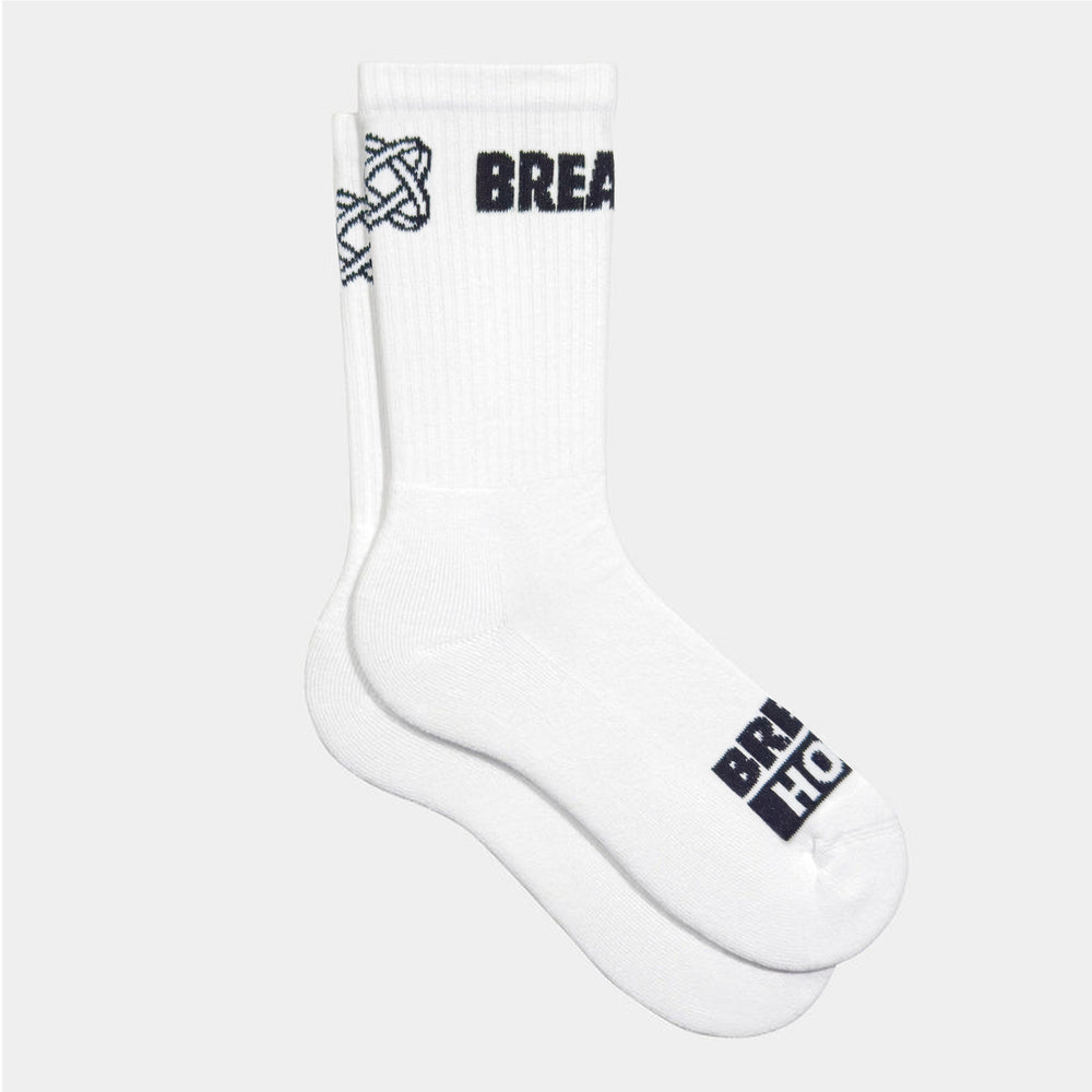 Calzini Bianchi spugna con logo Brak Hole - White Socks sponge white Brak Hole logo